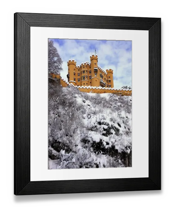 Framed Print : Hohenschwangau Castle in winter
