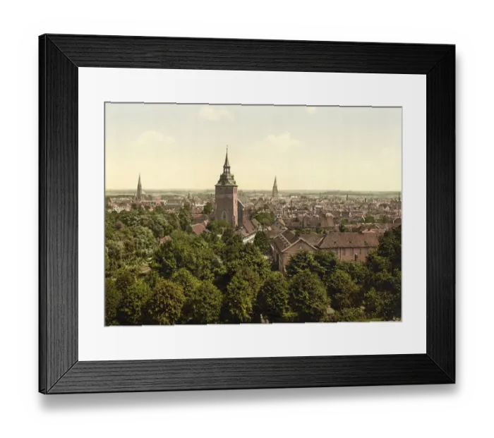 Framed Print : The city of Lueneburg, Lower Saxony