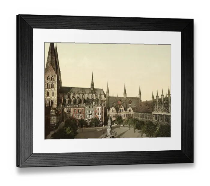 Framed Print : Market Square with Town Hall and St