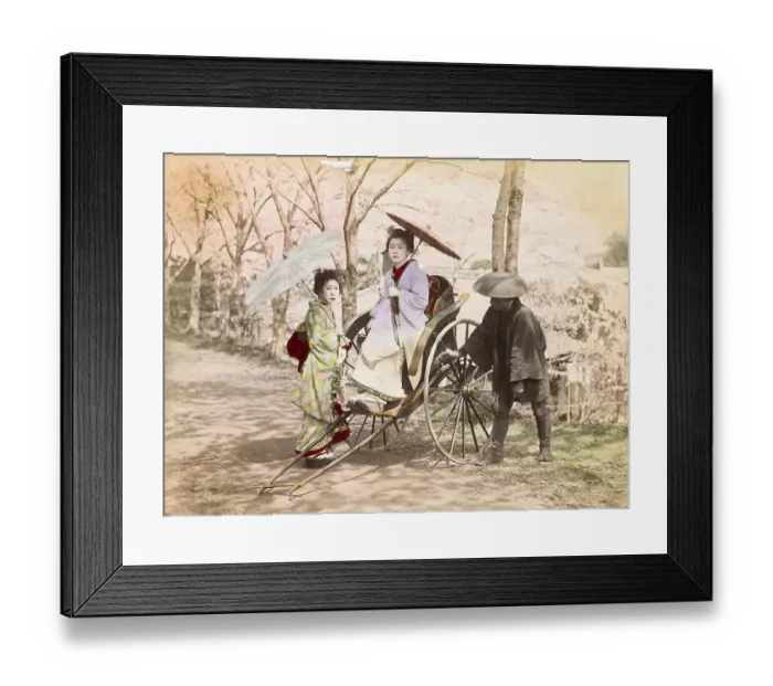 Framed Print : Japanese Women in Traditional Geisha Costume