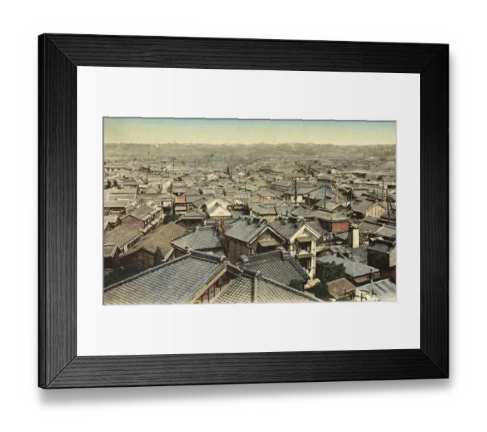 Framed Print : View of Yokohama circa 1907, Japan Framed Print : View of Yokohama circa 1907, Japan