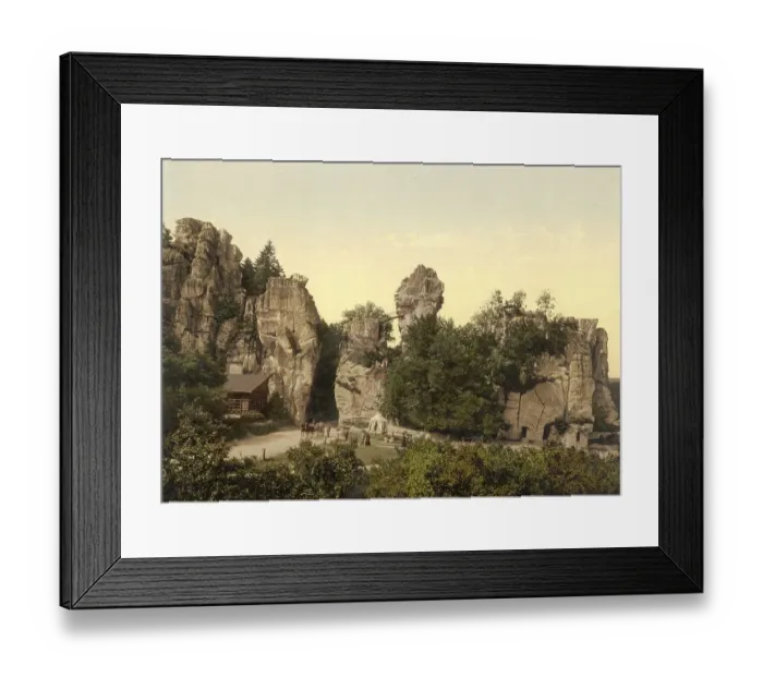 Framed Print : The Externsteine near Detmold, North Rhine-Westphalia