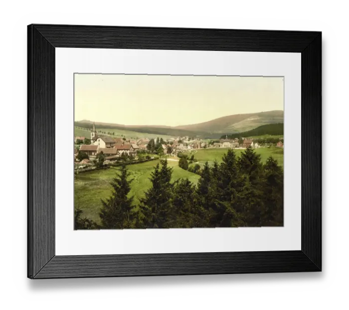 Framed Print : Town of Braunlage in the Harz Mountains