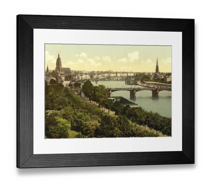 Framed Print : The River Main and the City of Frankfurt Framed Print : The River Main and the City of Frankfurt