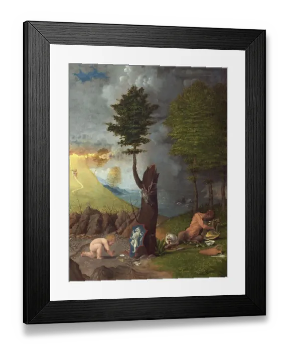 Framed Print : Allegory of Virtue and Vice, painting by Lorenzo Lotto