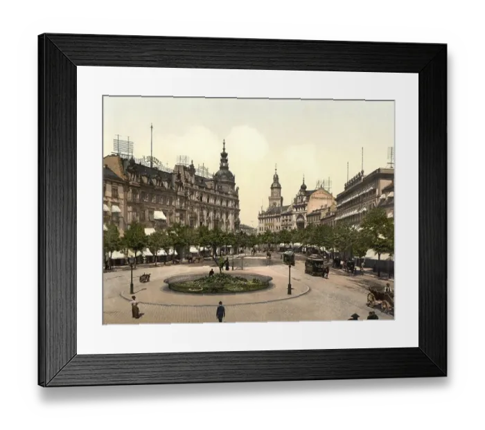 Framed Print : The Rossmarkt in Frankfurt am Main