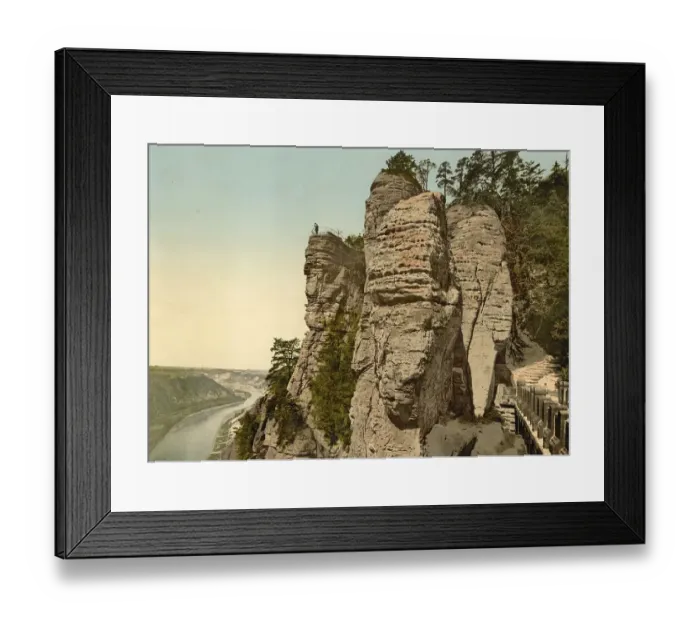 Framed Print : The Bastion in the Elbe Sandstone Mountains