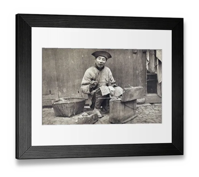Framed Print : Travelling harness repairer, 1922 Framed Print : Travelling harness repairer, 1922