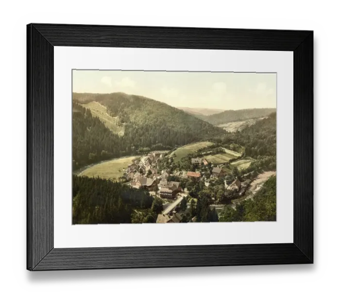 Framed Print : The town of Treseburg, Thale, in the Harz Mountains