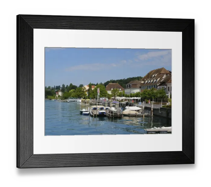 Framed Print : Ships and buildings at the landing place