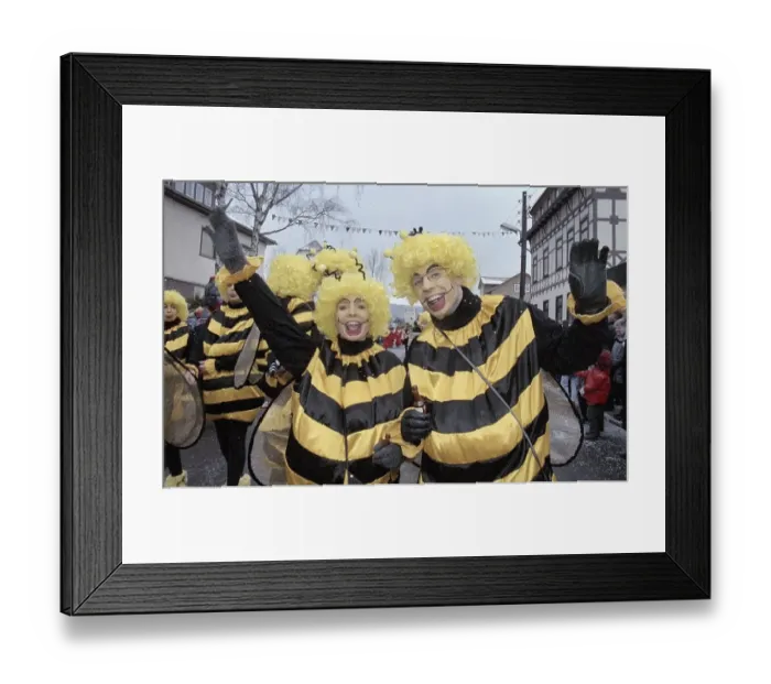 Framed Print : Carnival in Wasungen, Thuringia on 13