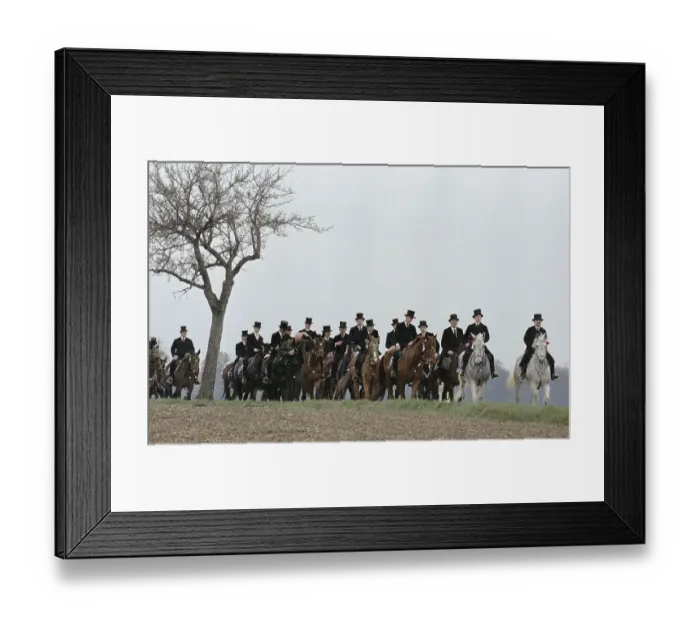 Framed Print : Sorbian Easter riders ride their horses on Easter Sunday in Wittichenau