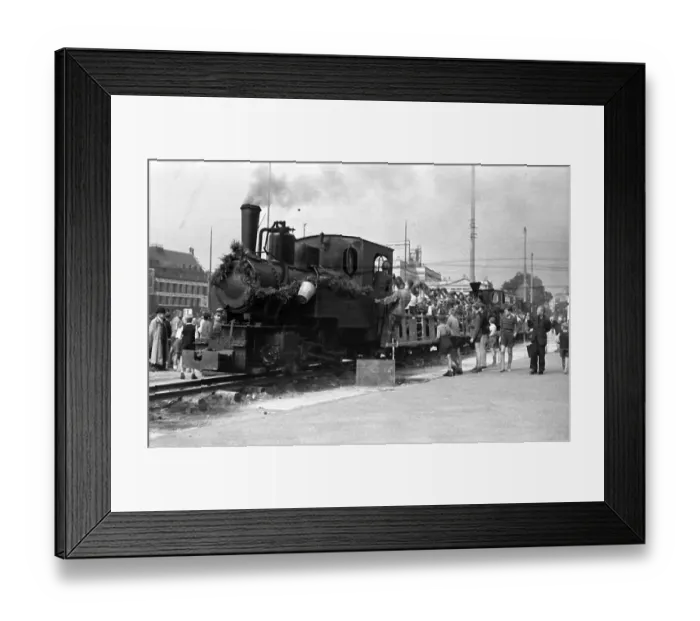 Framed Print : Jubilee Debris Train, 1946, Karl-Marx-Platz today Augustusplatz