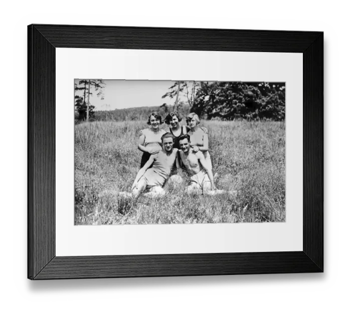 Framed Print : Bathing group at the Lake Ammer Framed Print : Bathing group at the Lake Ammer