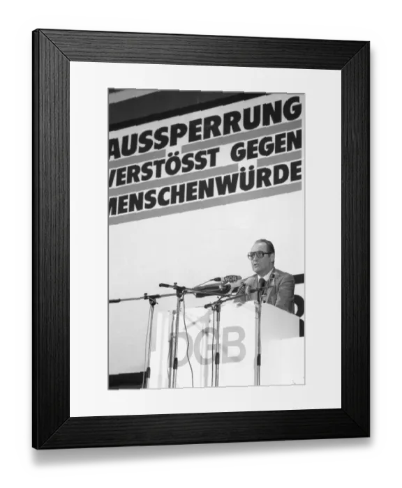 Framed Print : DGB rally for a ban on lock-outs in Hanover on 26 January 1980 Framed Print : DGB rally for a ban on lock-outs in Hanover on 26 January 1980