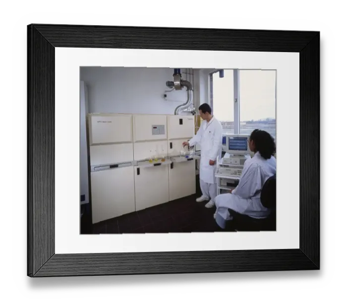 Framed Print : Workmen building a coal-fired power plant Framed Print : Workmen building a coal-fired power plant