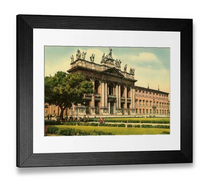 Framed Print : Historical photo around 1930, Basilica of St Framed Print : Historical photo around 1930, Basilica of St