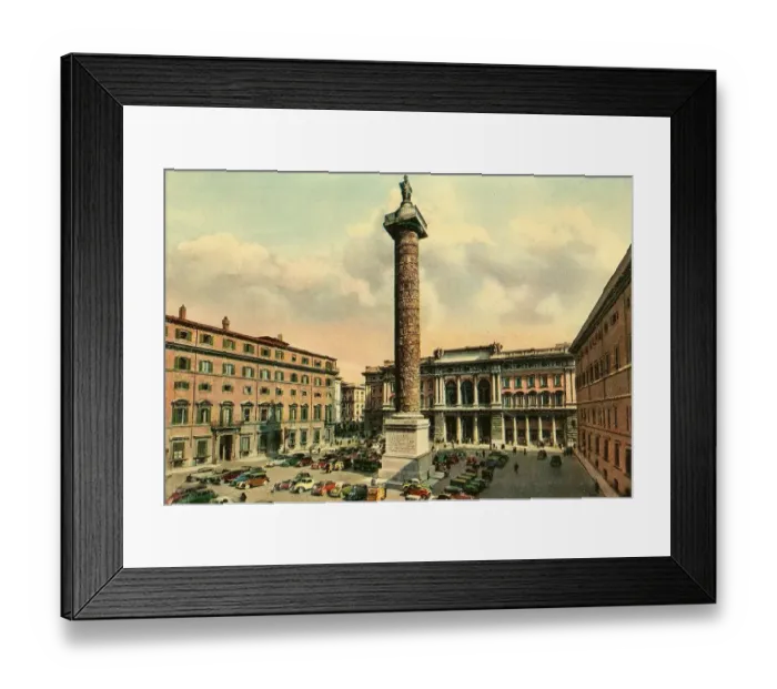 Framed Print : Historical photo around 1930, Column of Marcus Aurelius