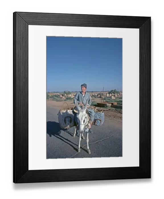 Framed Print : Elderly man on donkey, tourism centre Mut 3 Framed Print : Elderly man on donkey, tourism centre Mut 3
