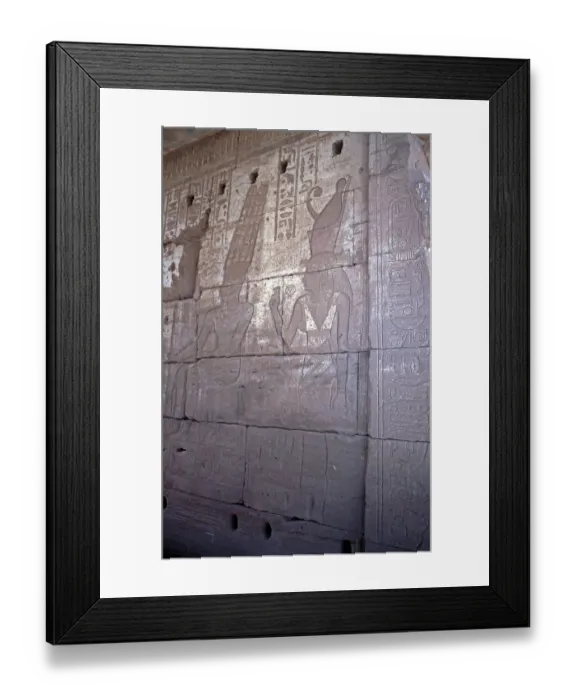 Framed Print : Detail, reliefs, Amun Temple of Hibis