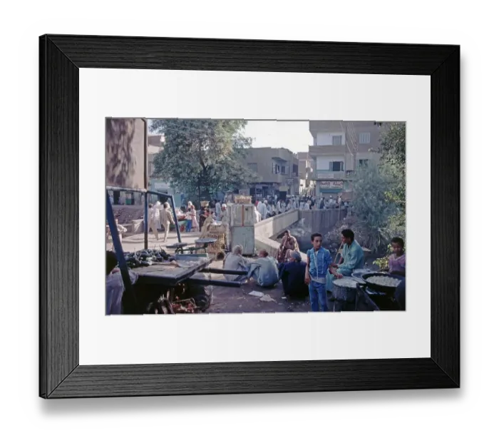 Framed Print : People Market, Assiut, Nile Valley
