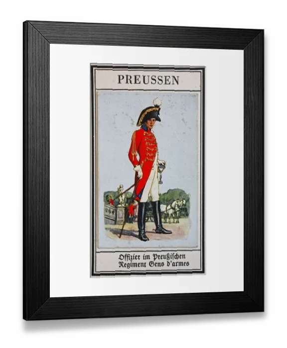 Framed Print : German Uniforms of the 19th century Framed Print : German Uniforms of the 19th century