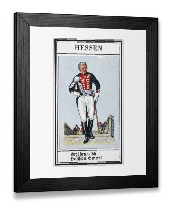 Framed Print : German uniforms of the 19th century