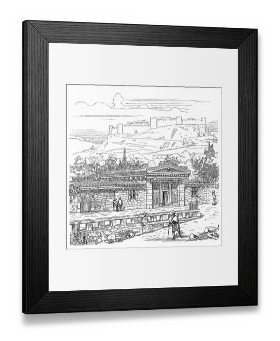 Framed Print : Ancient Greek dwelling in Ionia (today Turkey)