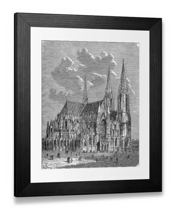 Framed Print : The Votivkirche in Vienna in 1890, Austria, Europe