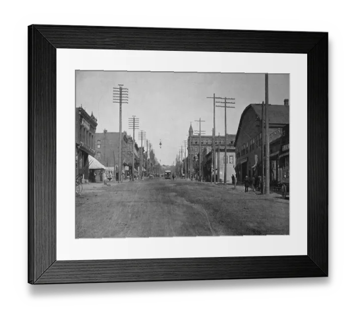 Framed Print : Street scene, main street in Butte