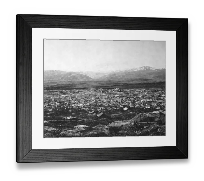 Framed Print : View of the town of Leadville, located at an altitude of 3108 metres
