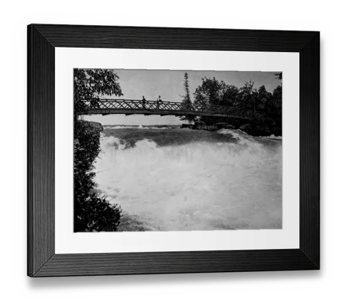 Framed Print : A bridge over the Niagara River connecting the Three Sister Islands near Niagara Falls