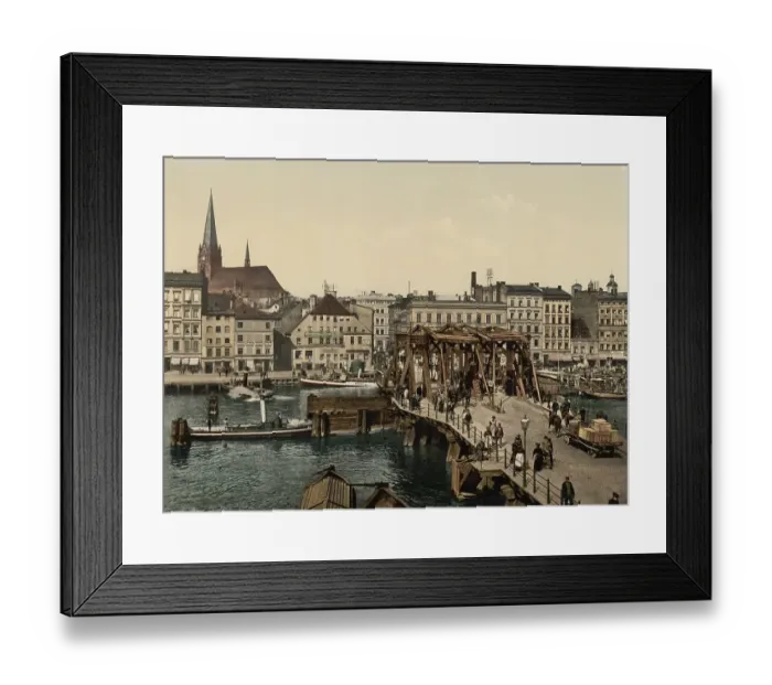 Framed Print : The big bridge in Szczecin, West Pomerania