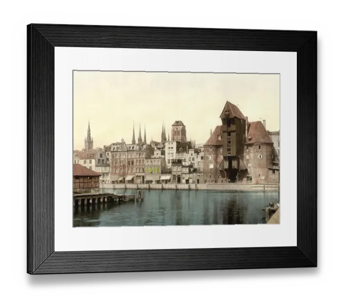 Framed Print : The Crane Gate in Gdansk, West Prussia Framed Print : The Crane Gate in Gdansk, West Prussia