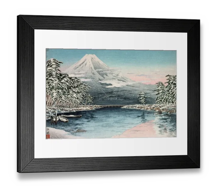 Framed Print : Mount Fuji from Tagonoura, Snowy Landscape Framed Print : Mount Fuji from Tagonoura, Snowy Landscape