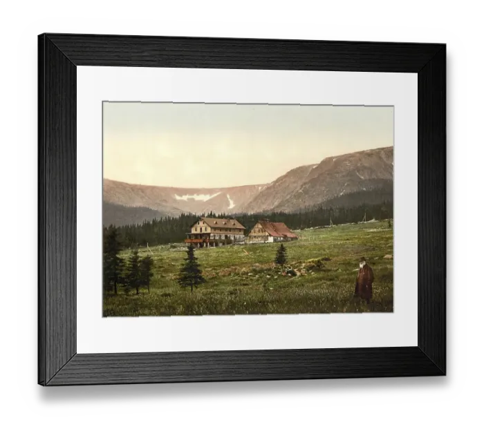 Framed Print : Haideschloss and Schingelbaude in the KrkonoTe Mountains