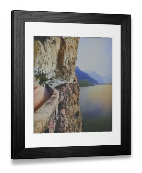 Framed Print : Lake Lucerne, Axenstrasse, in 1890