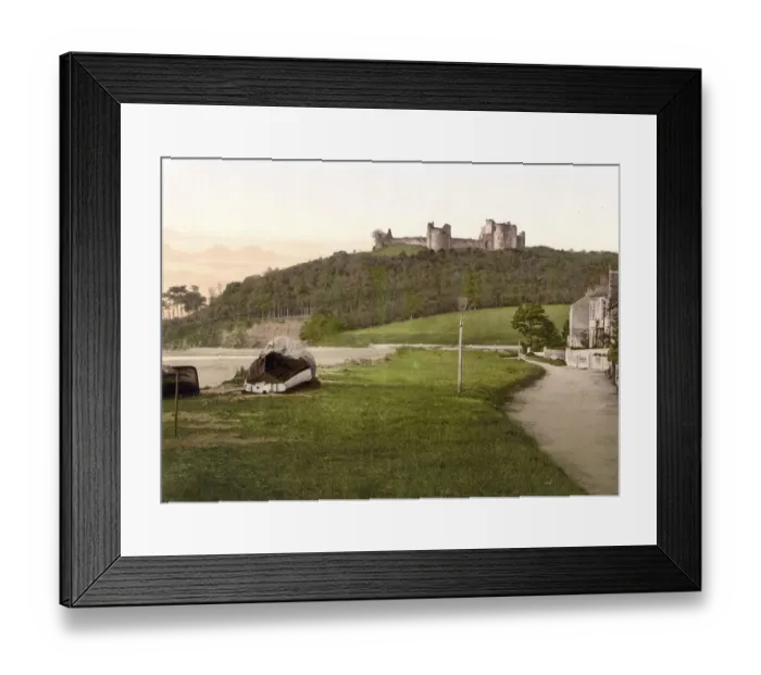 Framed Print : Llansteffan Castle is a ruined castle in Carmarthenshire in Wales