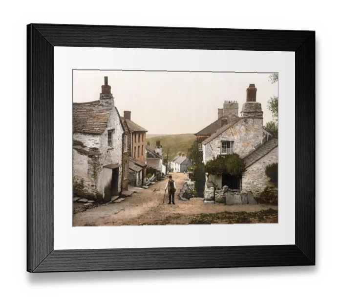 Framed Print : View of Boscastle, coastal village in the parish of Forrabury in the north of the English county of Cornwall