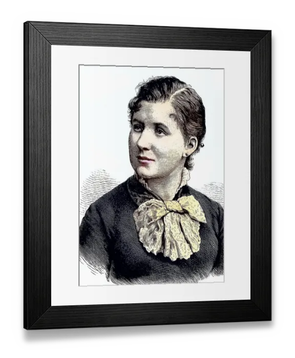 Framed Print : Josephine Wessely, 1860, 1887, an Austrian actress