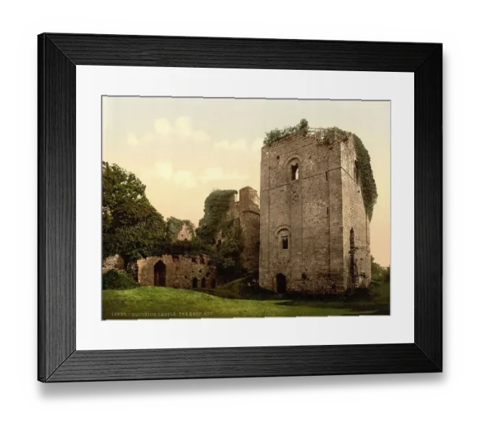 Framed Print : Goodrich Castle is a medieval castle ruin from Norman times Framed Print : Goodrich Castle is a medieval castle ruin from Norman times