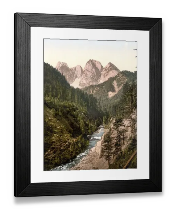 Framed Print : Salzkammergut, Landschaft am Gosaubach Framed Print : Salzkammergut, Landschaft am Gosaubach