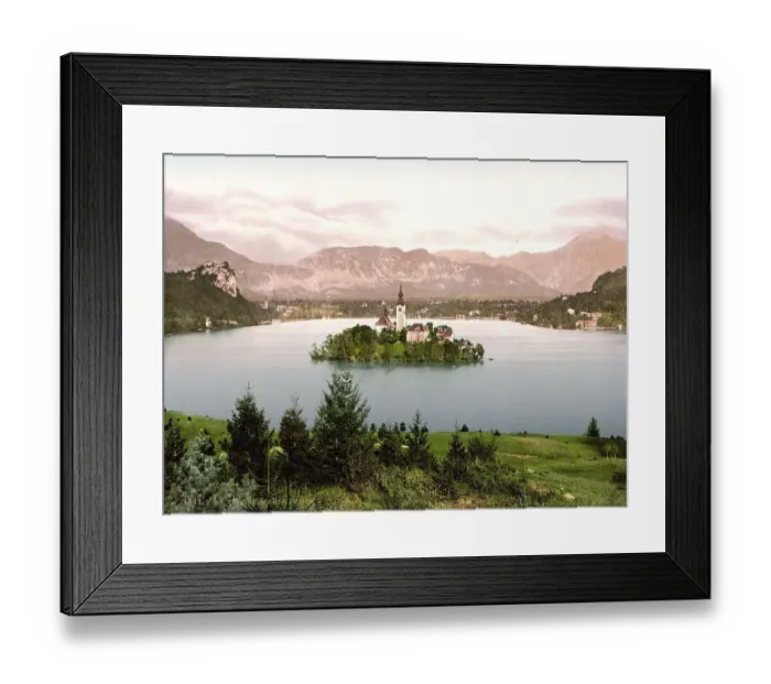 Framed Print : Maria Lake, St Mary's Church on a small island Framed Print : Maria Lake, St Mary's Church on a small island