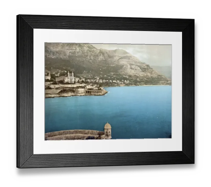 Framed Print : Monte Carlo and Cap Martin, Monaco, c Framed Print : Monte Carlo and Cap Martin, Monaco, c