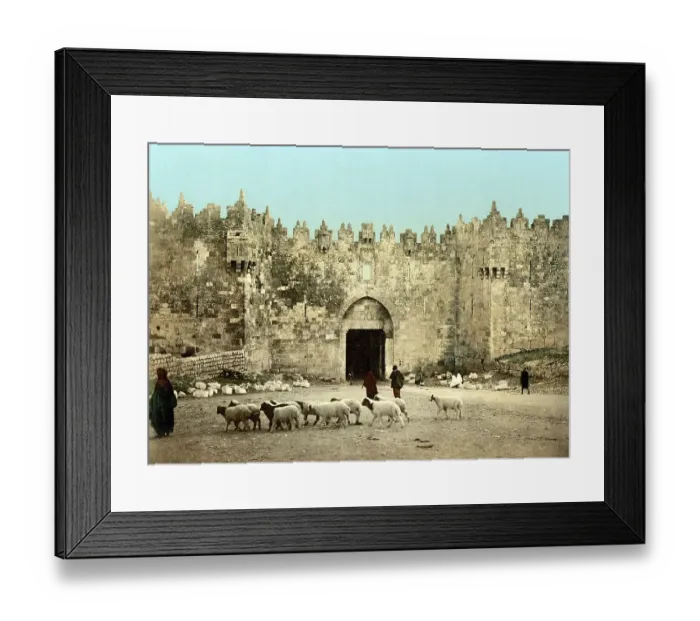Framed Print : The Damascus Gate, Jerusalem, Holy Land