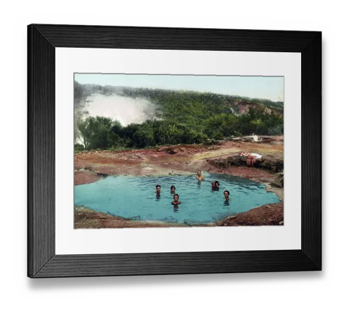 Framed Print : Morning Bath, Whakarewarewa, Rotorua
