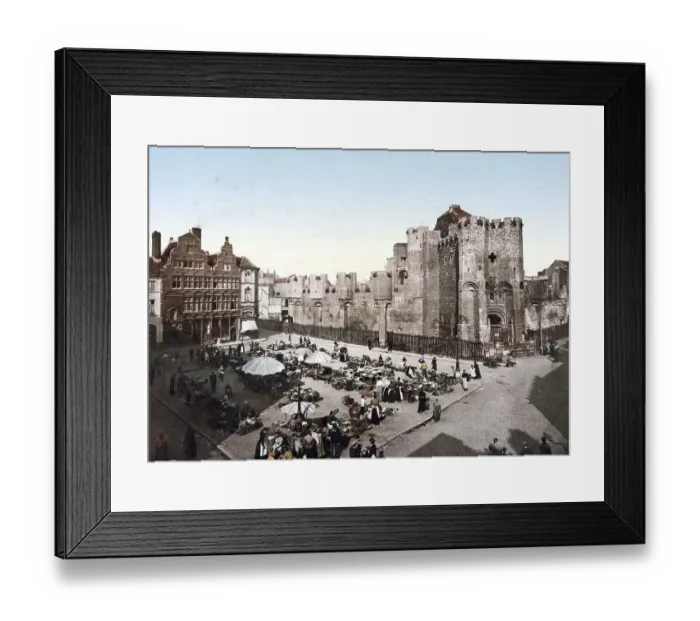 Framed Print : The market square of Ghent in Belgium