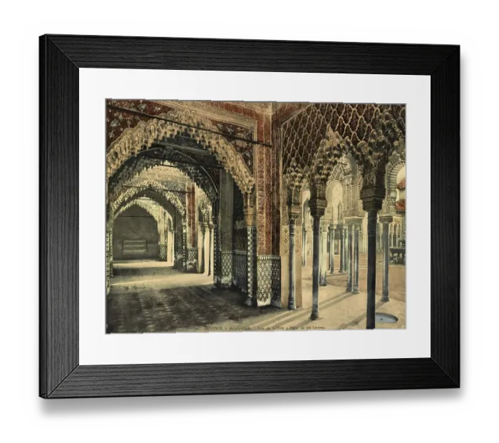 Framed Print : Granada, Alhambra, Sala de Justicia y Patio de los Leones