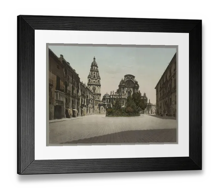 Framed Print : Cathedral Square, Murcia, Spain, c