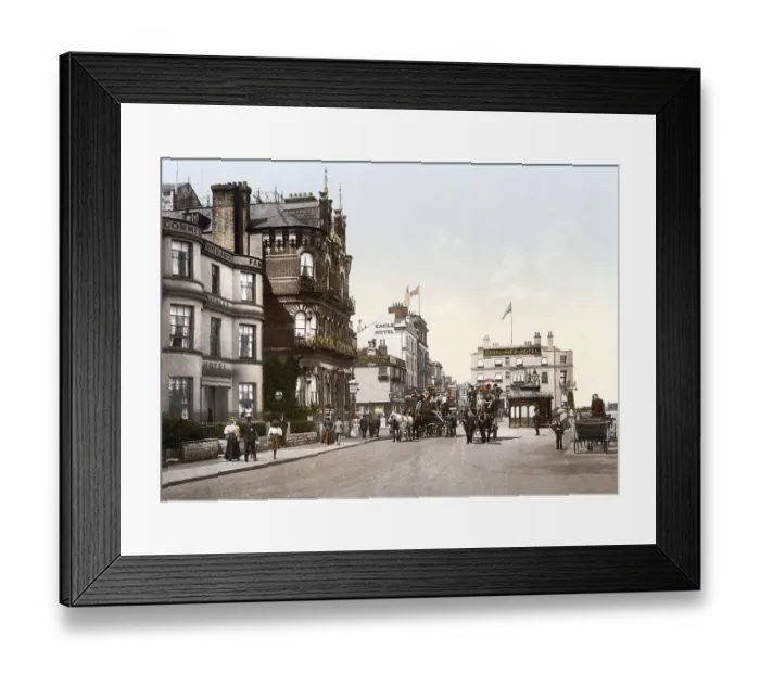 Framed Print : The Royal Esplanade Hotel at left and the Royal Pier Hotel in the distance